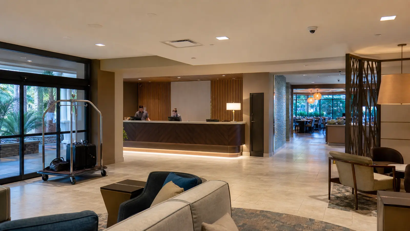 Supporting 1: Commercial review of guest arrival areas and front-desk context